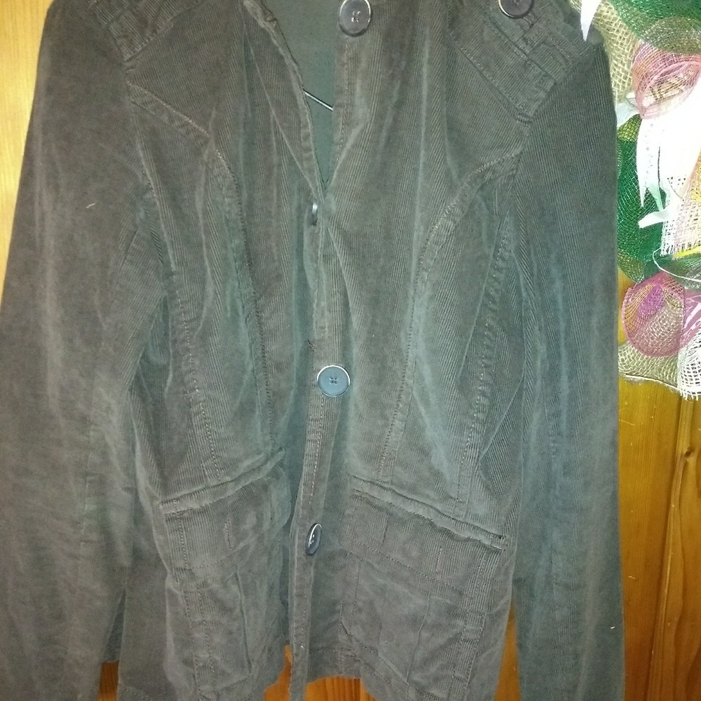 Eddie bauer green brown corduroy blazer